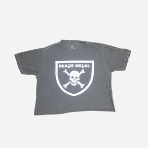 No-brand Men's Grey and Black T-shirt